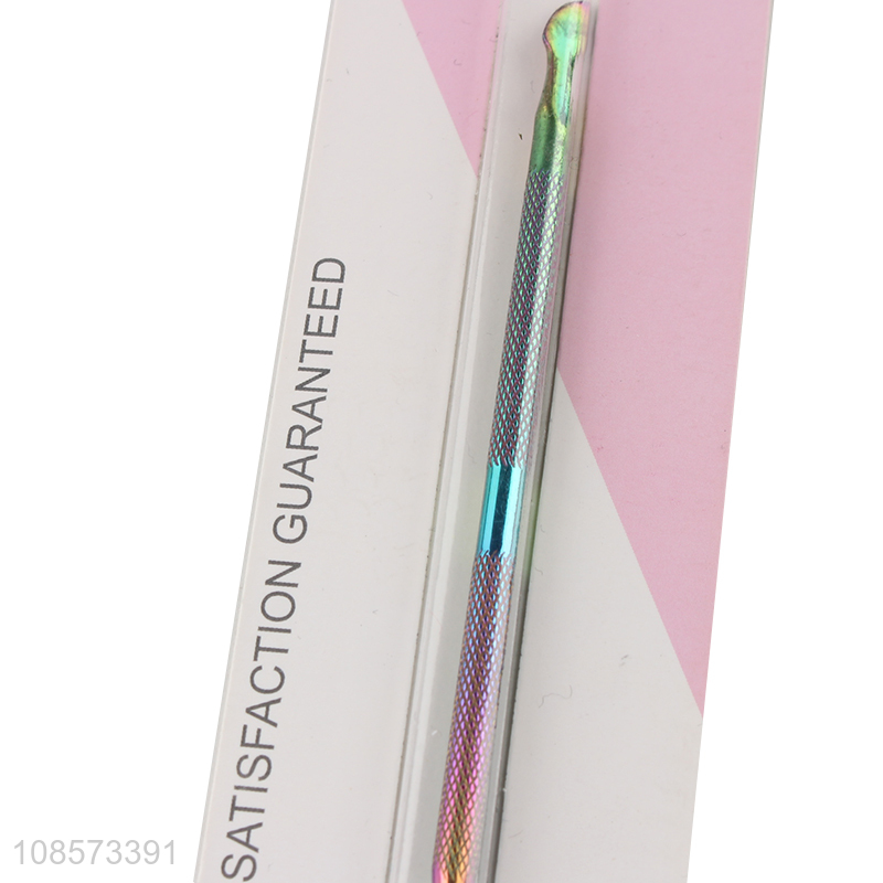 Yiwu factory stainless steel nail cleaner tool cuticle pusher