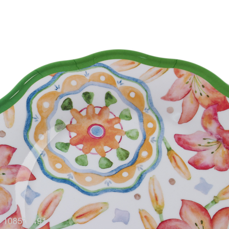 China products flower pattern home restaurant melamine plate