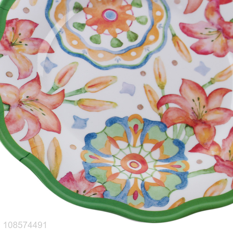 China products flower pattern home restaurant melamine plate