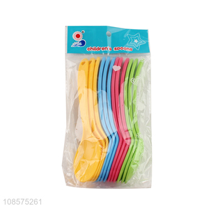 Wholesale 12pcs plastic spoons for kids children boys girls