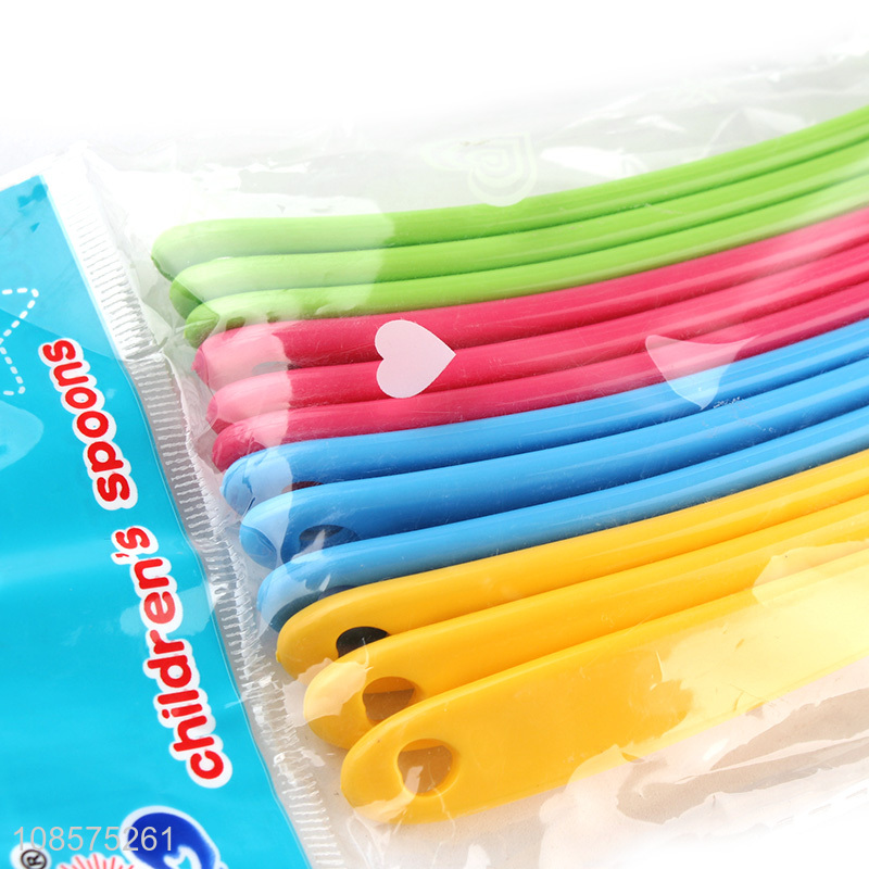 Wholesale 12pcs plastic spoons for kids children boys girls