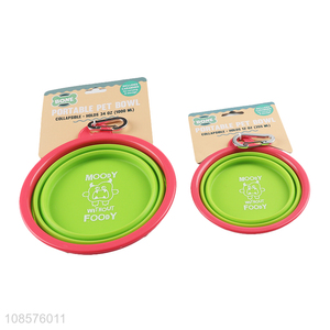 Factory price collapsible pets supplies silicone pets bowl