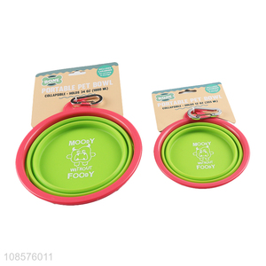 Factory price collapsible pets supplies silicone pets <em>bowl</em>