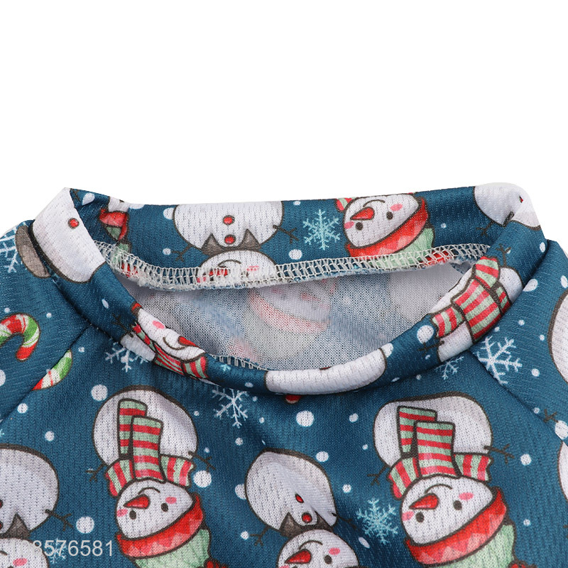 Good quality snowman printed pet dog clothes dog t-shirt