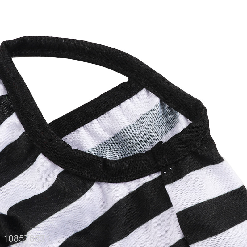 Popualr product female dog dress striped print on-piece dress