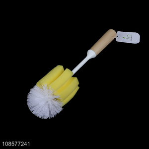 Hot selling cup bottle cleaning brush with wooden brush