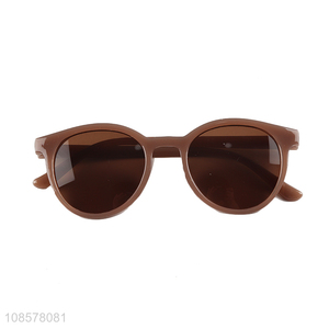 Wholesale retro plastic <em>sunglasses</em> milk tea color <em>sunglasses</em>