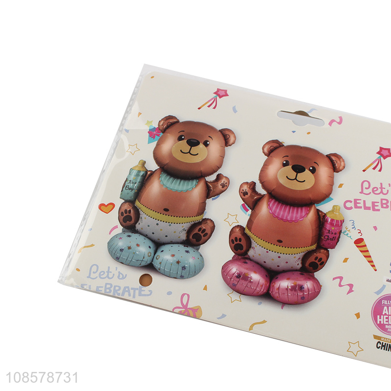 Factory price bear cartoon baby party decoration foil balloon