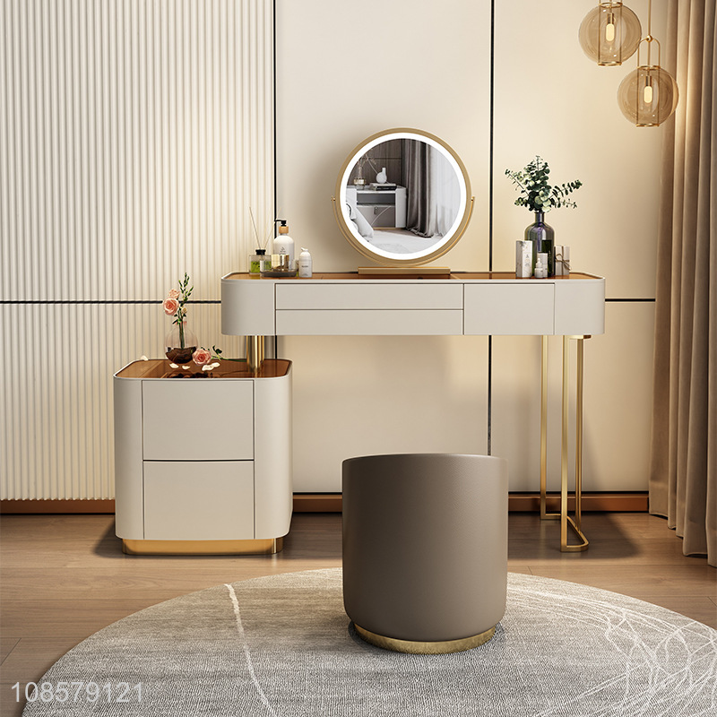 Wholesale luxury solid wood dressing table small storage cabinet