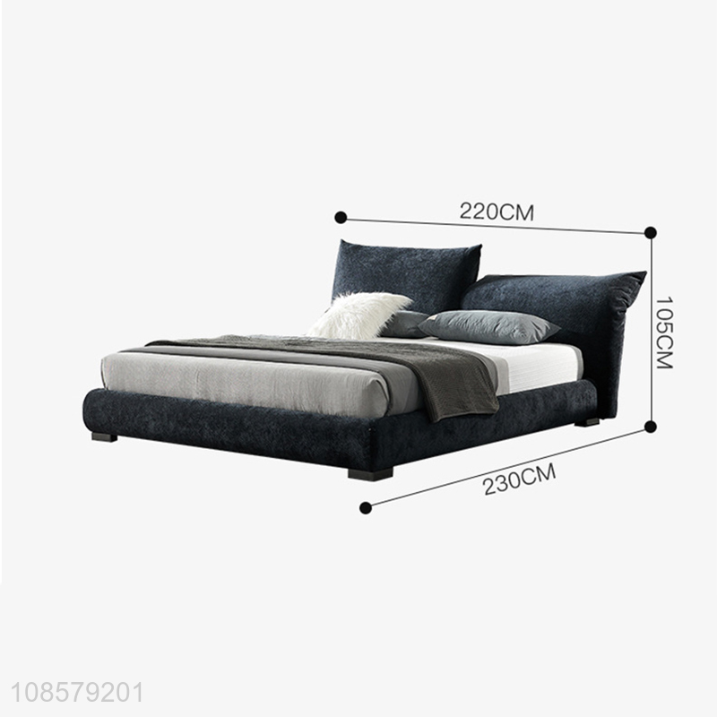 New design modern luxury Italian fabric pedal bed set for sale