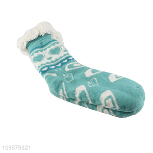Best selling winter plush non-slip indoor floor socks
