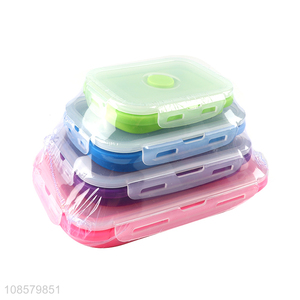 Top selling 4pieces silicone food preservation box wholesale