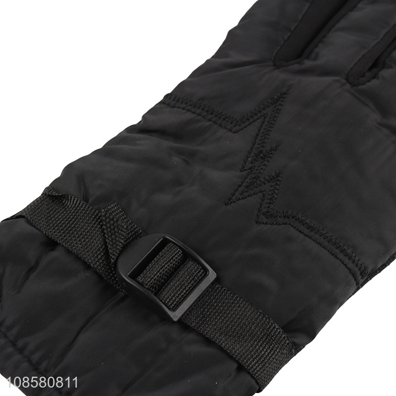Good quality winter windproof gloves double-faced pile gloves