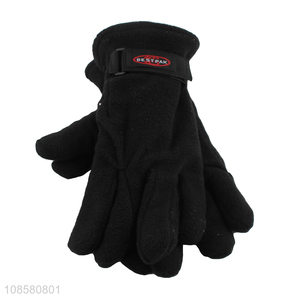 Wholesale unisex winter gloves adjustable polar fleece gloves