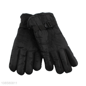 Good quality winter windproof gloves double-faced pile gloves