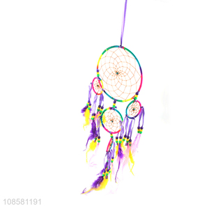 Top selling colorful wall hanging feather dream catcher