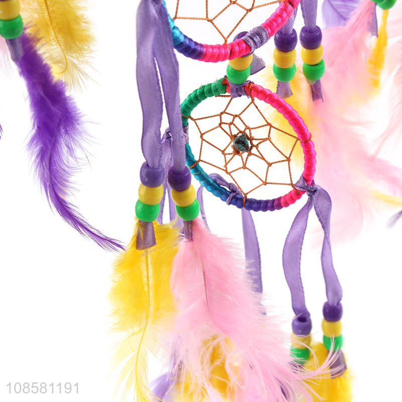 Top selling colorful wall hanging feather dream catcher