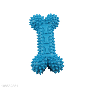 China products blue bone shape pets chew toys training toys