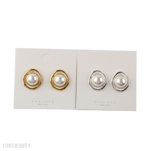 Top selling fashion earrings pearl <em>ear</em> <em>studs</em> for decoration