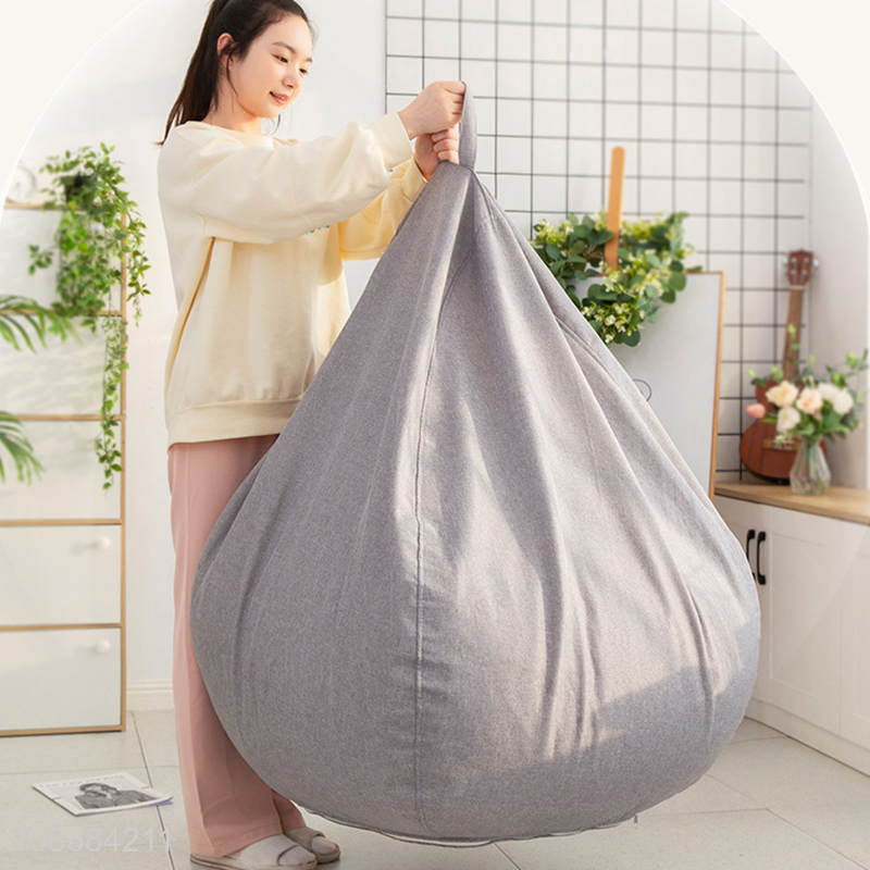 Wholesale comfortable lazy sofa bean bag with blanket and footstool