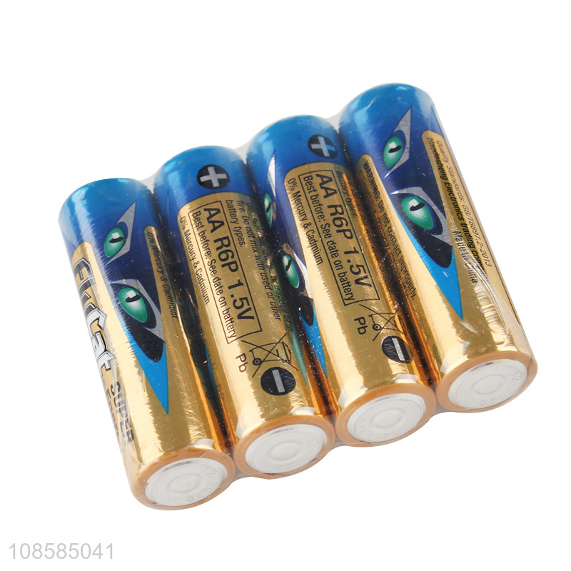 High quality 4 pieces 1.5V AA carbon-zinc batteries