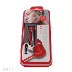 Popular products red comfortable wear wired earphones for sale