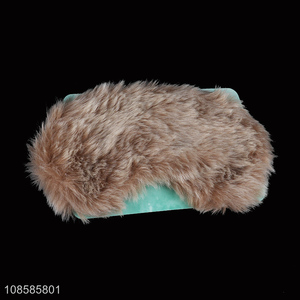 New design faux fur sleeping eye mask with adjustable strap