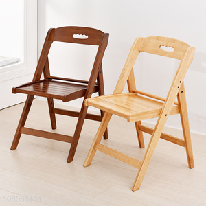 Wholesale household folding bamboo dining chair portable garden chair