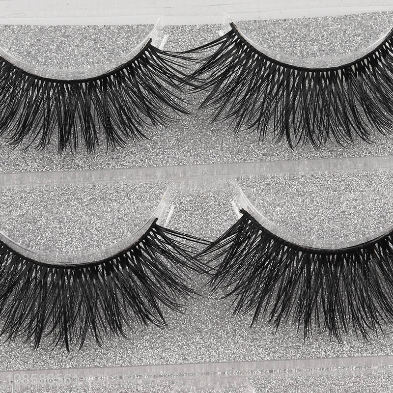 Private label 3 pairs 6D natural look fluffy false eyelashes