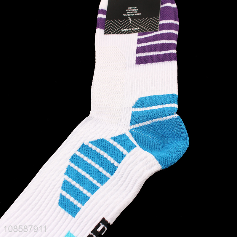 Wholesale men's sports socks professional quick drying basketball socks