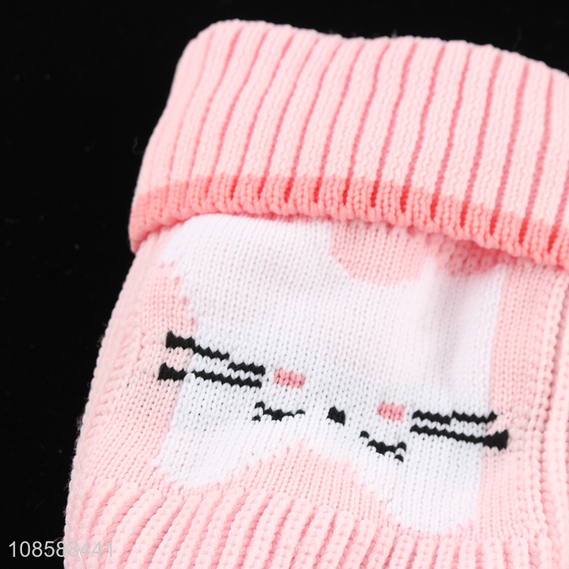 China products pink warm thickened children knitted beanies hat