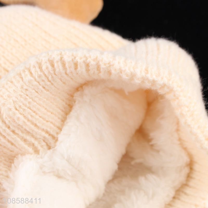 Most popular thickened winter children knitted hat beanies hat
