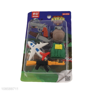 High quality military series children stationery <em>eraser</em> set