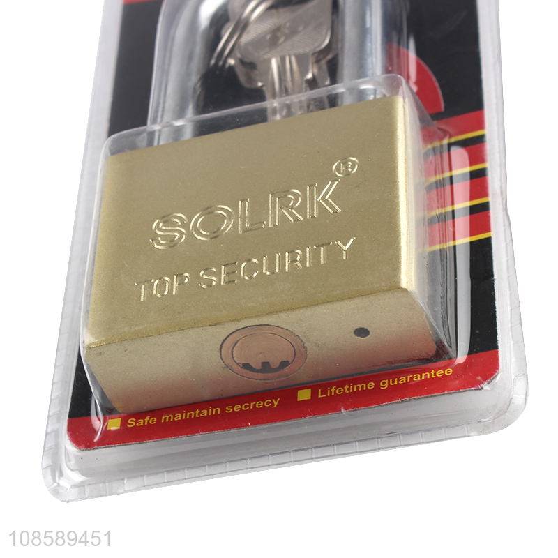 Custom logo top quality theftproof iron padlock with keys