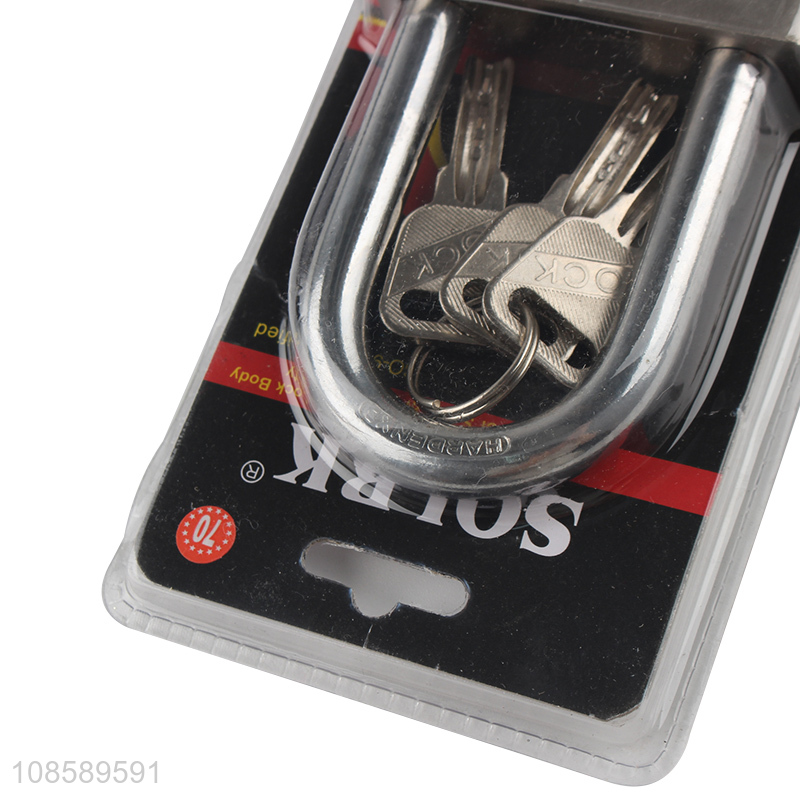 Good quality heavy duty long-beam iron padlock for locker