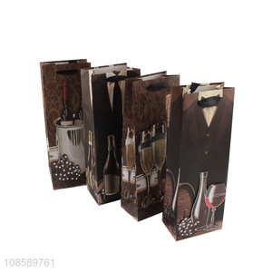 Hot items 3d wine bottle paper gifts packaging bags for sale