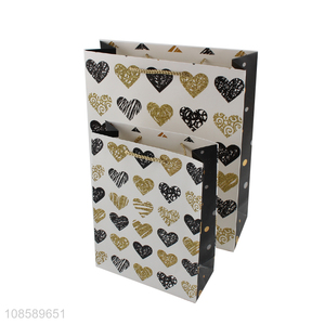 Factory price heart pattern paper gifts bag gifts packaging bag