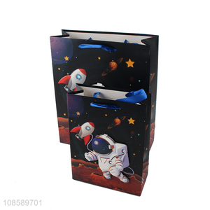 Factory price 3D glitter cartoon gift packaging paper bags