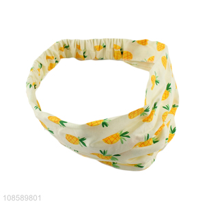 China factory fruit pattern girls headband for hair accessories