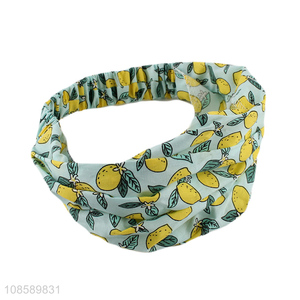 Factory supply lemon pattern fashion headband for hair accessories