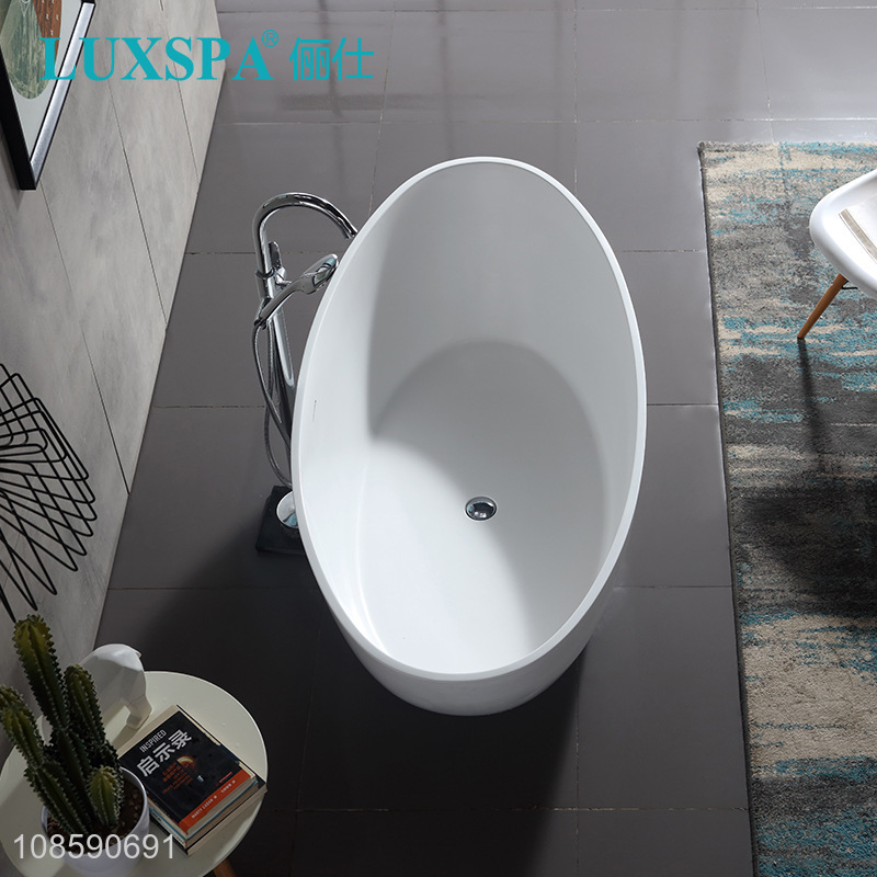 Wholesale Japanses style artificial stone solid surface freestanding bathtub