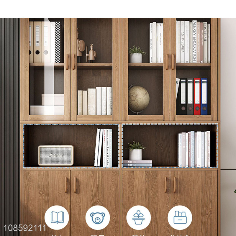 Wholesale modern household bookcase bookshelf storage grid cabinet