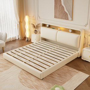 China products bedroom furniture solid wood double bed