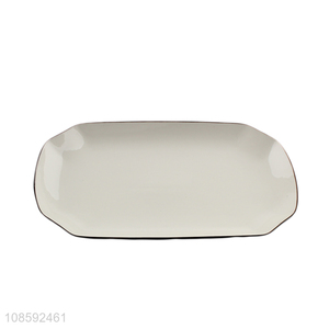 Low price rectangular ceramic plate for home and restaurant
