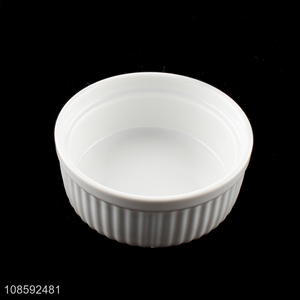 Wholesale oven safe ceramic souffle bowl ramekin for baking