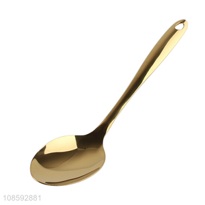 Low price golden non-stick long handle rice spoon