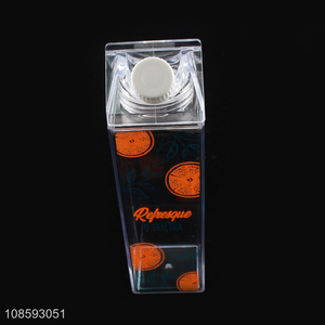 Yiwu market <em>milk</em> box shape plastic water <em>bottle</em> water cup