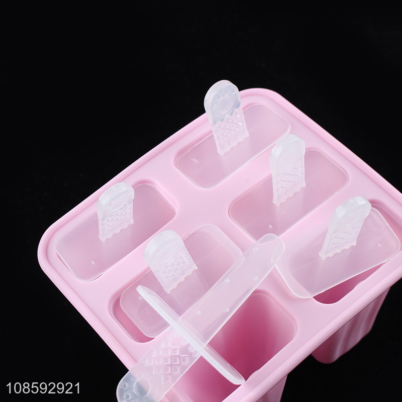 Hot items silicone popsicle mold with plastic lid