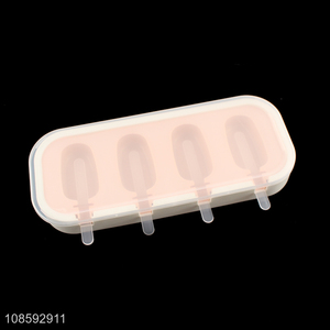Wholesale silicone ice pop mould with plastic cover