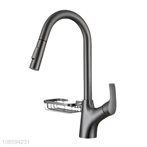 New design pull down sprayer kitchen sink faucet with soap holder